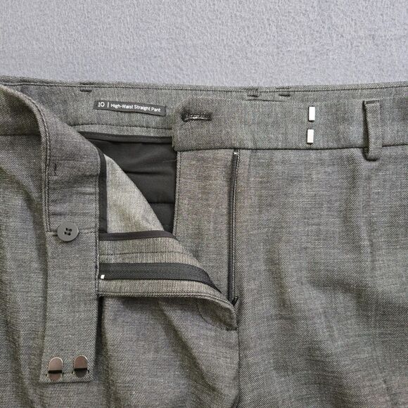 Talbots Women 10 Gray High Waisted Straight Leg Trousers - Picture 5 of 12